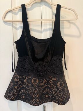 bebe Black Branded Top with White Logo